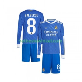 Real Madrid Valverde 8 Voetbalshirts Kind Third 2025-26 - LS